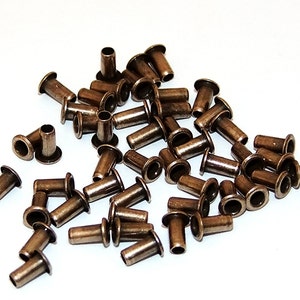 3/32 Diameter Antique Brass Plated Eyelets Package of 48 SALE