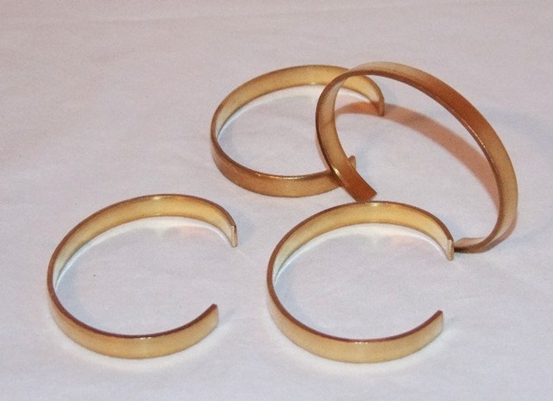 Brass Bracelet Cuff Blanks for Jewelry Making .25 Inch Pkg of Etsy