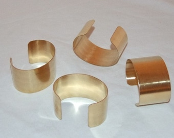 Brass Bracelet Cuff Blanks For Jewelry Making 1.5 inch Pkg Of 4