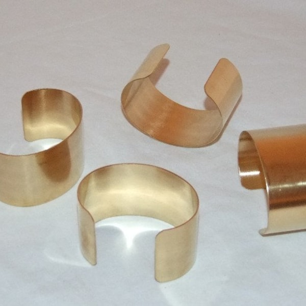 Brass Bracelet Cuff Blanks For Jewelry Making 1.5 inch Pkg Of 4