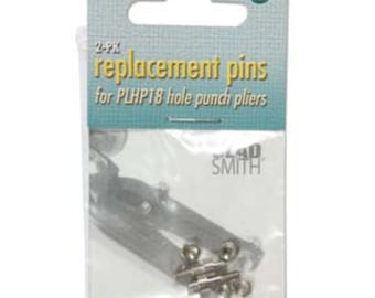 Puede incluir: Un paquete de dos pines de repuesto para alicates de punzonado PLHP18. Los pines tienen un diámetro de 1,8 mm y están hechos de metal plateado.