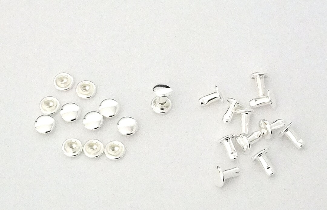 7mm Diameter Silver Plated Compression Rivets Package of 12 SALE - Etsy