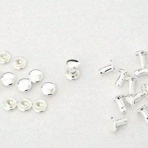 7mm Diameter Silver Plated Compression Rivets Package of 12 SALE