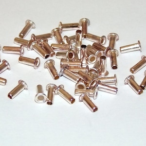3/32&quot; Diameter By 1/4&quot; Length Silver Plated Eyelets Package of 48 SALE