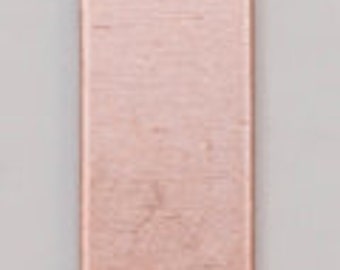 Grezzi In Rame Rettangolari Con Anello 11/16" x 3/16" Cal.24 Confezione Da 6
