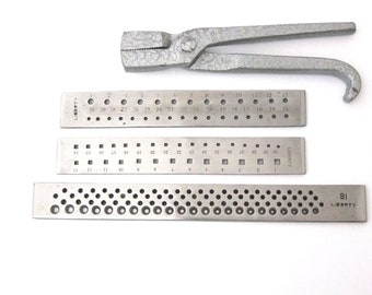 Economy Set Of 3 Steel Draw Plates: Rd, Hex, Sq. With  Draw Tongs  SALE