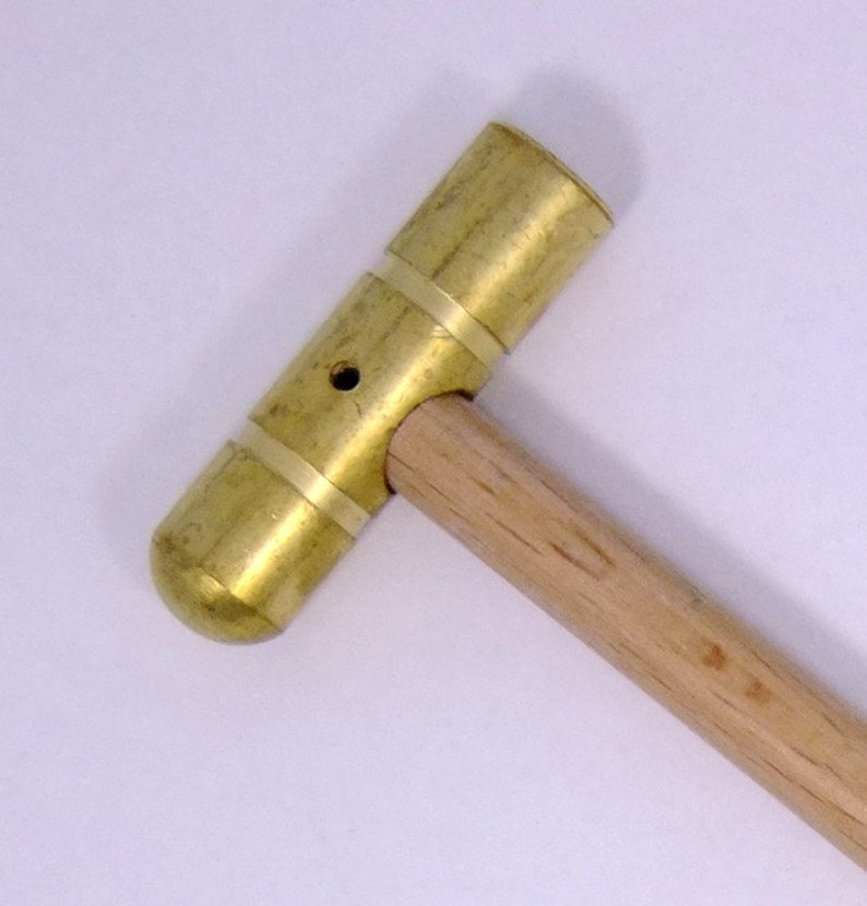 Brass Hammer Flat / Domed 2oz Head 8 1/2 Inches long Etsy