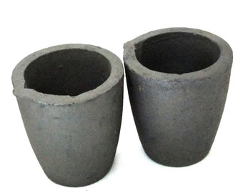2 Pack #3 4kg Clay Graphite Crucible Cups For Furnace -Torch Melting