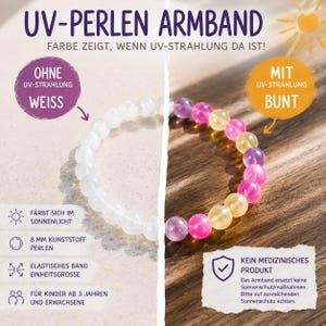 UV- reaktives Armband - UV Armband Farbwechsel
