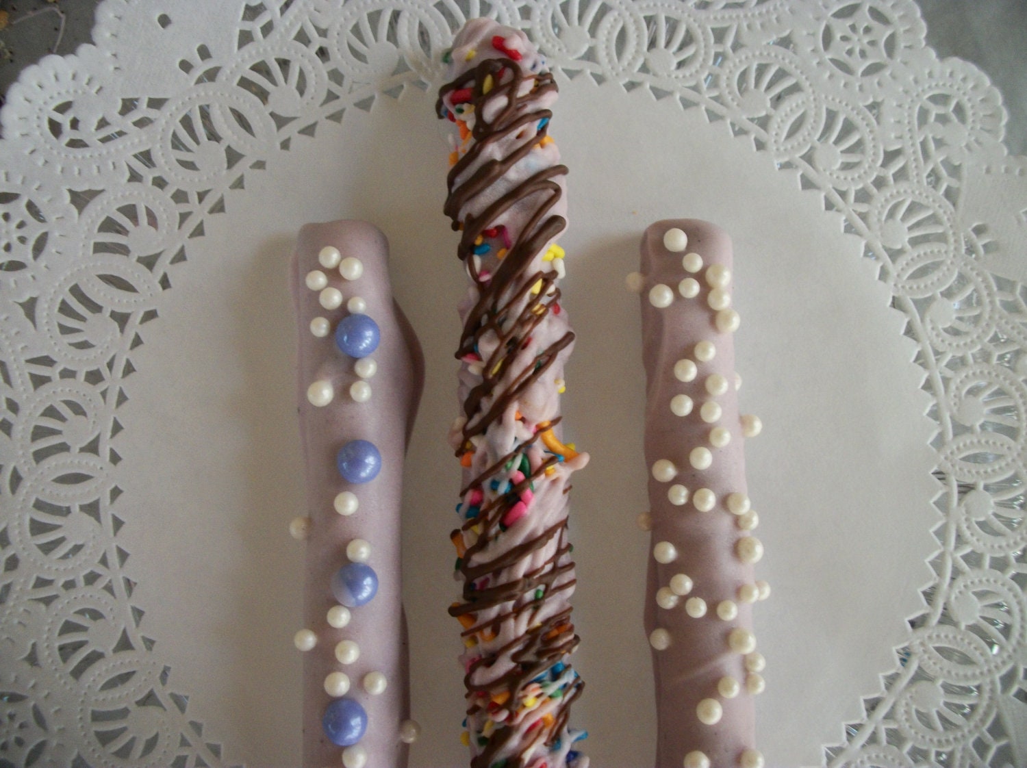 Chocolate Covered Pretzels Sticks Birthday Party Favors Etsy