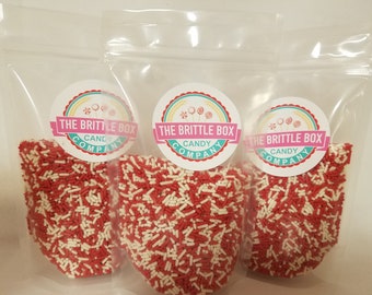 Peppermint Sprinkles Red and White Colored Flavored For Baking Cookies Cakes Toppings Ice cream