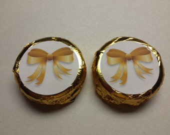 Wedding Favors Gold Foil Wrapped With label Made To Order 24 Pieces