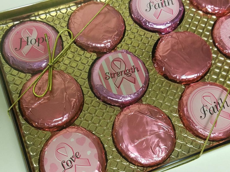 Breast Cancer Awareness Chocolate Coated Oreo Gift Set 12 Etsy