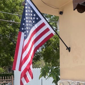 6 FT Stainless Steel Flag Pole Kit with Heavy Duty Mount Bracket, Tangle Free Outdoor Flagpole for House Porch Yard, Adjustable Rust