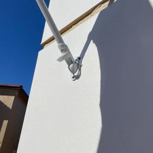 Heavy Duty 1 Inch Flag Pole Mount Bracket for House Wall, Aluminum Flag Pole Holder with Hardware, Rust Resistant Two Position