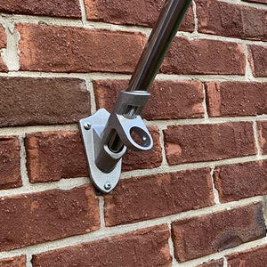Heavy Duty Flag Pole Holder for Outside House, Aluminum Flagpole Mount Bracket with Stainless Steel Hardware, Rust Resistant 1 Inch Flag