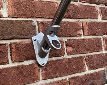 Heavy Duty Flag Pole Holder for Outside House, Aluminum Flagpole Mount Bracket with Stainless Steel Hardware, Rust Resistant 1 Inch Flag