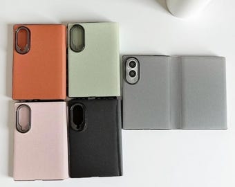 Elegante custodia in pelle opaca per Samsung Z Fold 8 Ultra 8 7 6 5 / Cover a libro sottile con protezione per la fotocamera