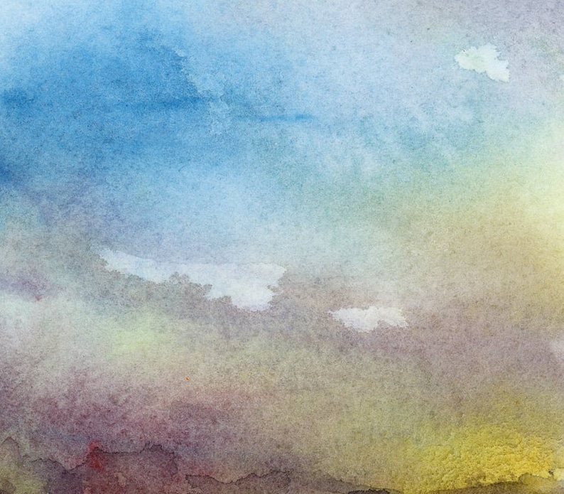 Dramatic Wall Art Dramatic Sky Painting Coastal Wall Decor Fine Art Print from Original Watercolor Painting by Connietownsart
