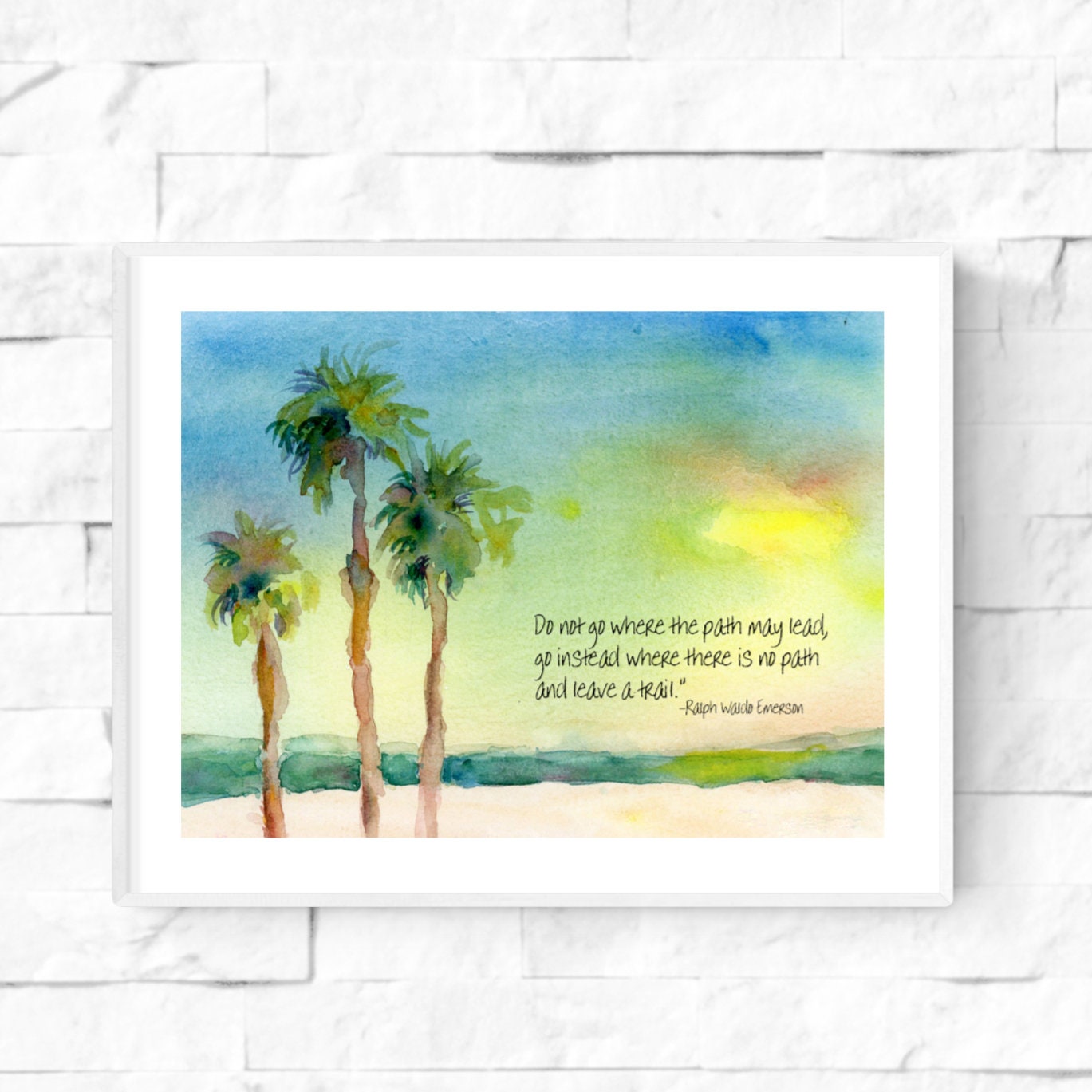 Ralph Waldo Emerson Quote Art Print, Inspirational Quotes, Motivational ...