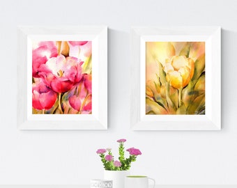 Gift for Mom, Mothers Day Gift, Tulip Print from Original Watercolor Painting