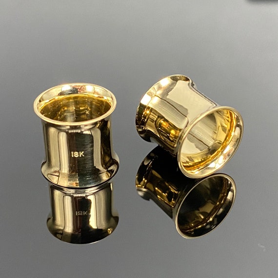 18kt Gold Tunnels Gold Tunnels Solid Gold Tunnels 18kt Goldplugs