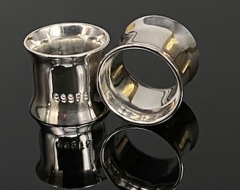 Fine Silver Gauges: Handmade Flesh Tunnels, Lightweight Plugs