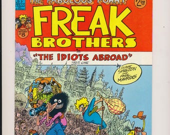 Vintage Freak Brothers Comic Books: Idiots Abroad & Six Sockeroos