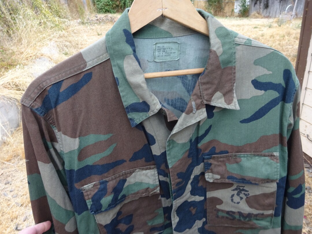 Authentic Men's Cotton / Nylon Jacket USMC Camo Size Etsy