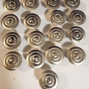 metal knobs 17 for 15 dollars, concentric circles