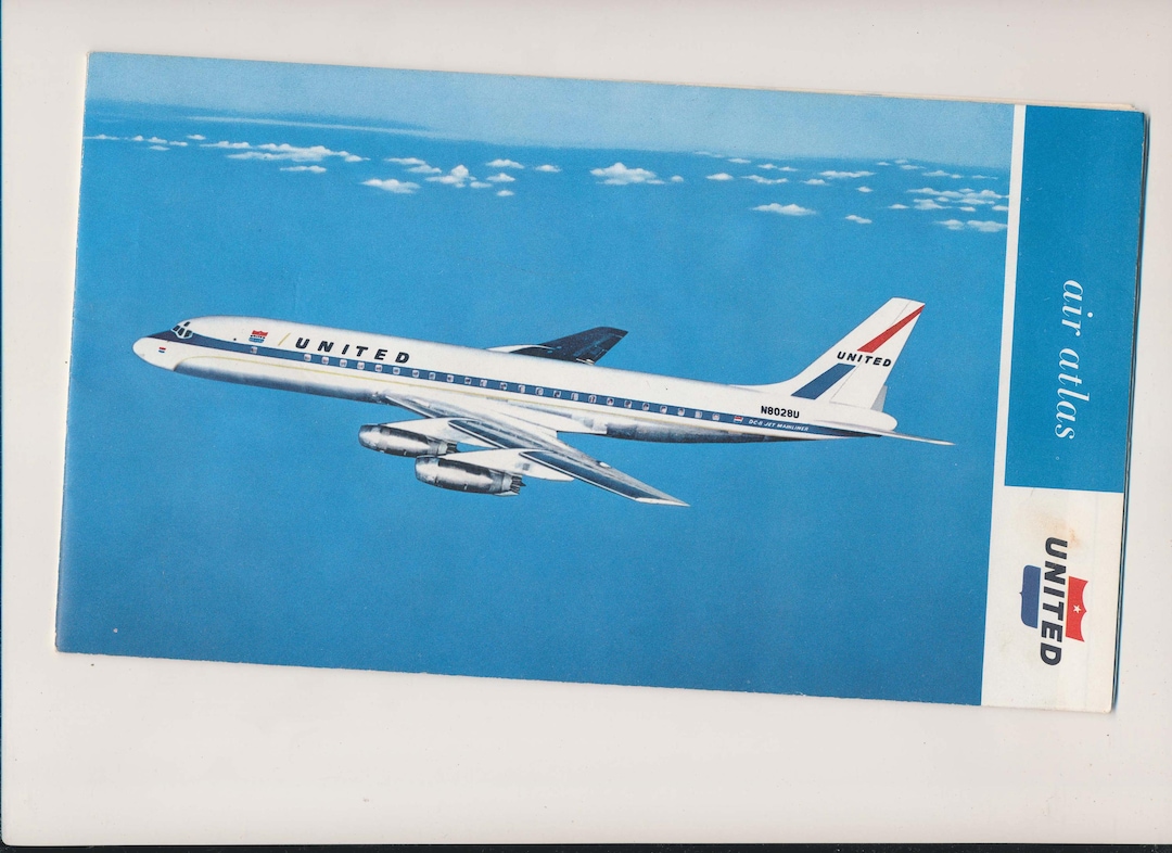 Vintage United Airlines Fold-out Brochure, 1961 - Etsy