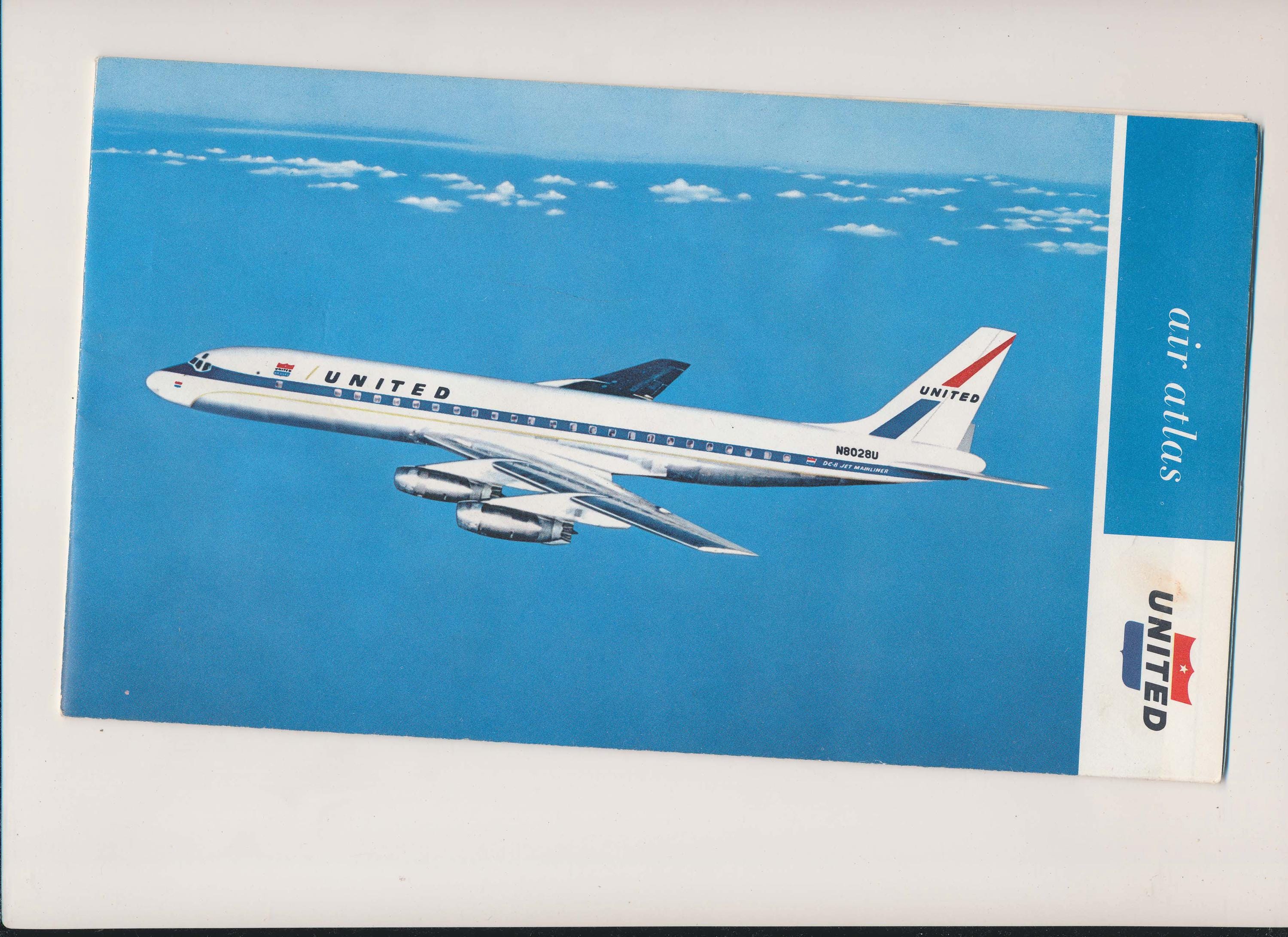 Vintage United Airlines Fold-out Brochure, 1961 - Etsy
