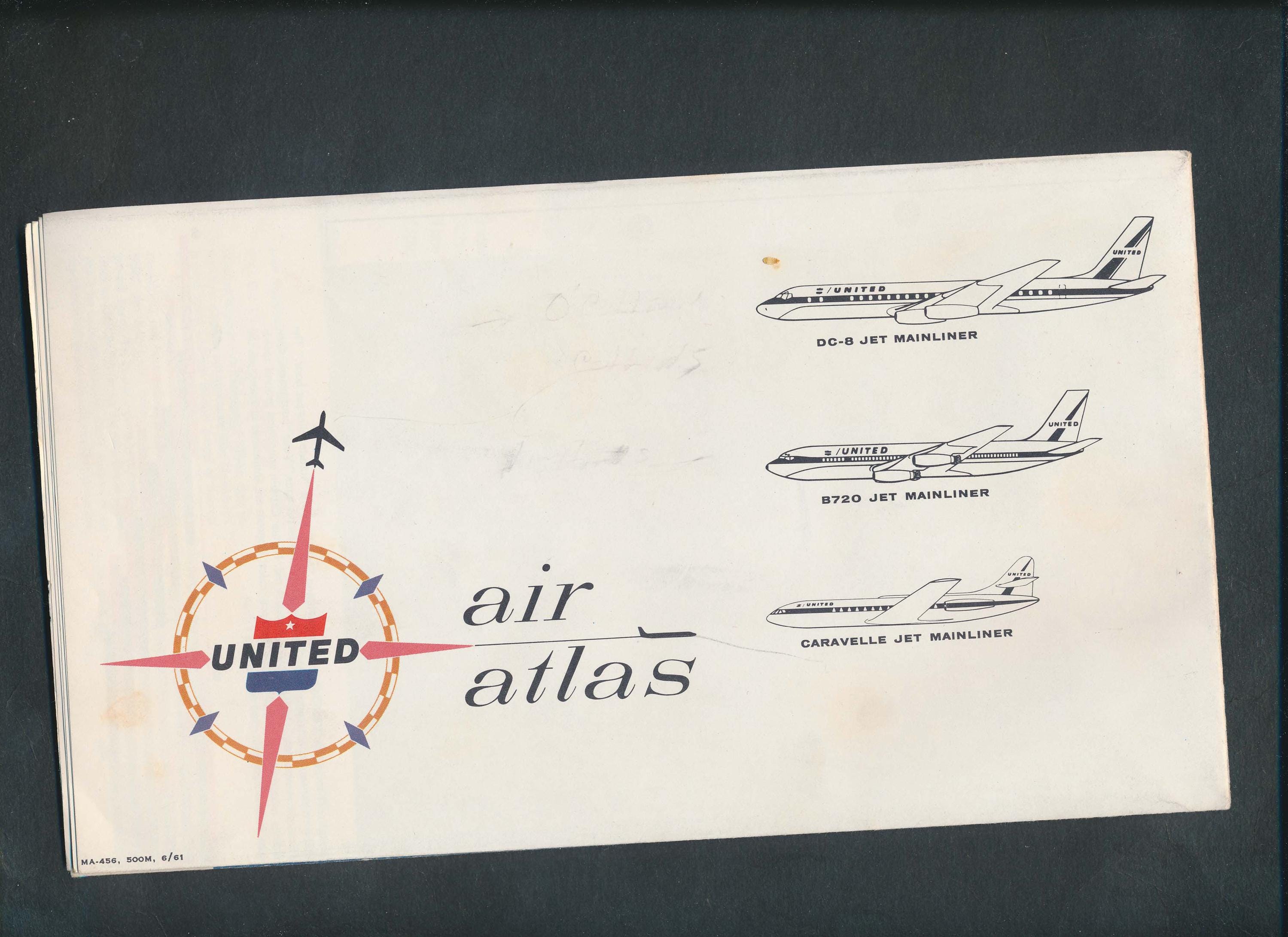 Vintage United Airlines Fold-out Brochure, 1961 - Etsy