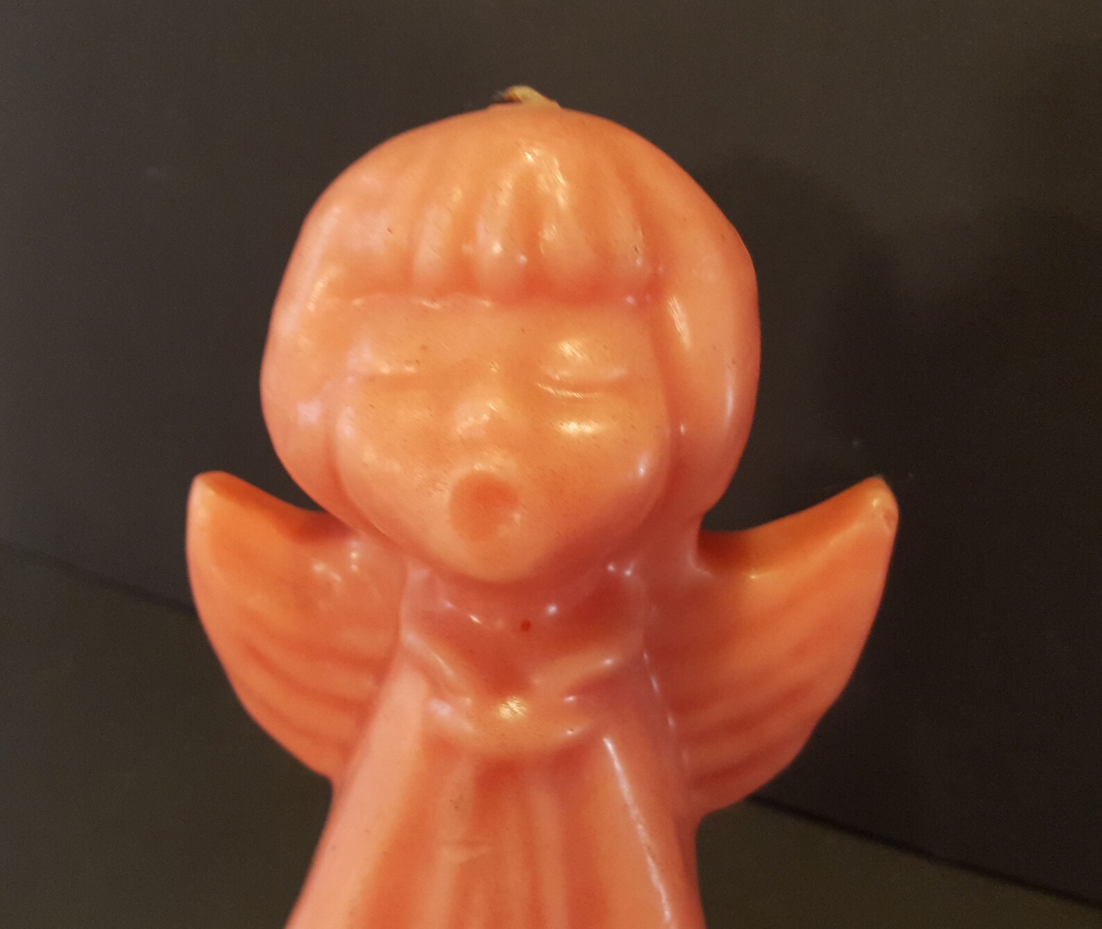 Large pink angel candle Etsy