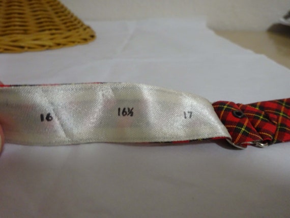 vintage men's necktie, tie it yourself red plaid … - image 5