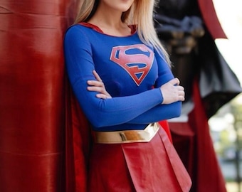 Superhero Costume Halloween Cosplay Super girl  Cosplay Gift For Him Halloween Costume For Him Supergirl Costume