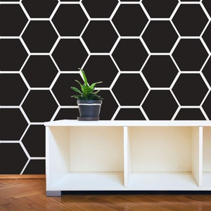 Honeycomb Wall Decals 40 Large 11&quot;x13&quot; Hexagon Vinyl Stickers for Nursery, Kid’s Room & Classroom Decor