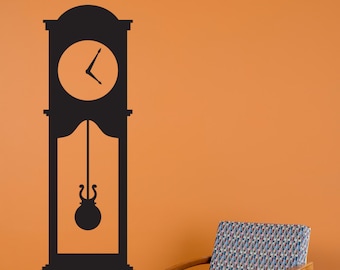 Grandfather Clock - Wall Decal Custom Vinyl Art Stickers