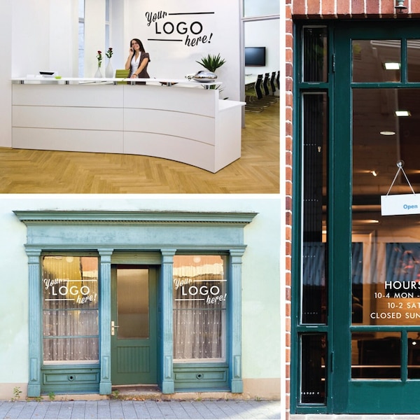 Kleine individuelle personalisierte professionelle Geschäft Name und Logo - Wandaufkleber benutzerdefinierte Vinyl Kunst Aufkleber