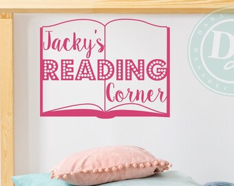 Personalized Reading Corner Book Decal - Custom Vinyl Wall Art