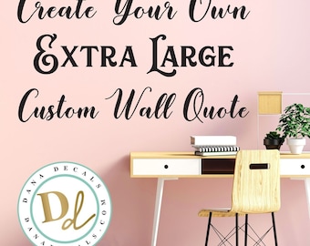 Gepersonaliseerde oversized muursticker met citaat – aangepaste vinylkunst