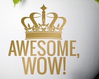 King George Crown Vinyl Decal – 'What Comes Next' Quote, Hamilton Inspired