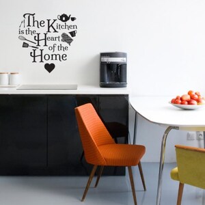 Kitchen Heart Home Icons Quote - Wall Decal Custom Vinyl Art Stickers ...