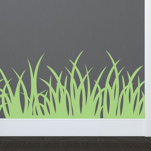 Wispy Grass Wall Decal Custom Vinyl Art Stickers Etsy