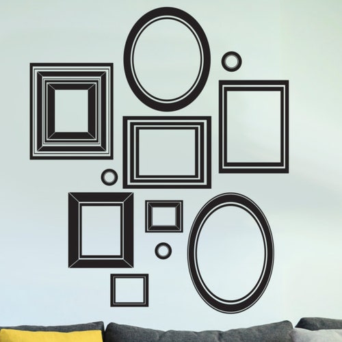 Vinyl Wall Art Decal Custom Stickers Picture Frames Collage Etsy