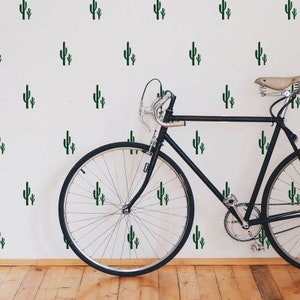 Cactus Pattern Tiny Wall Pattern Decal - Desert Plant Wall Decal Custom Vinyl Art Stickers for Nurseries, Kids Rooms, Homes, Classrooms