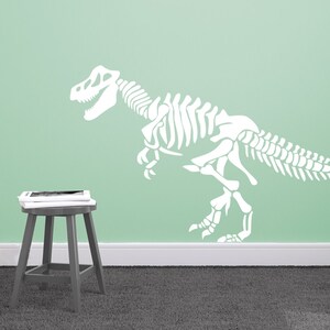 T-Rex Dino Skeleton Vinyl Wall Decal for Kids Rooms, Classrooms & Museums – Playful Tyrannosaurus Dinosaur Skeleton Sticker