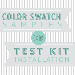 Muestras de color o kit de instalación de prueba