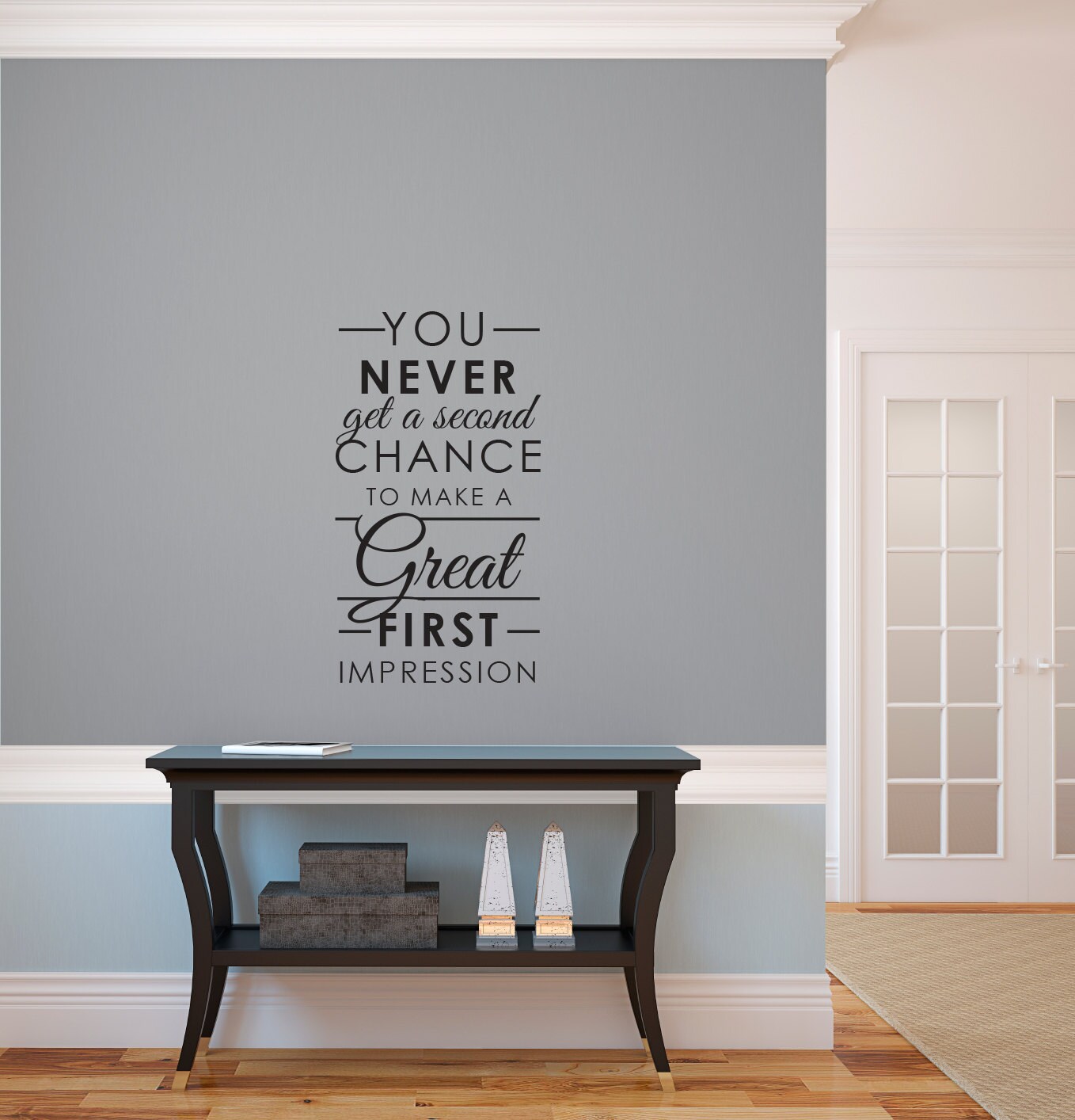 First Impression Insperational Typography Quote - Wall Decal Custom Vinyl  Art Stickers - Etsy Israel, image size:1358x1414