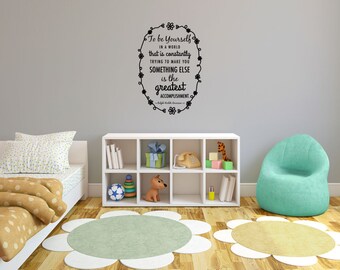Emerson Be Yourself Quote - Wall Decal Custom Vinyl Art Stickers